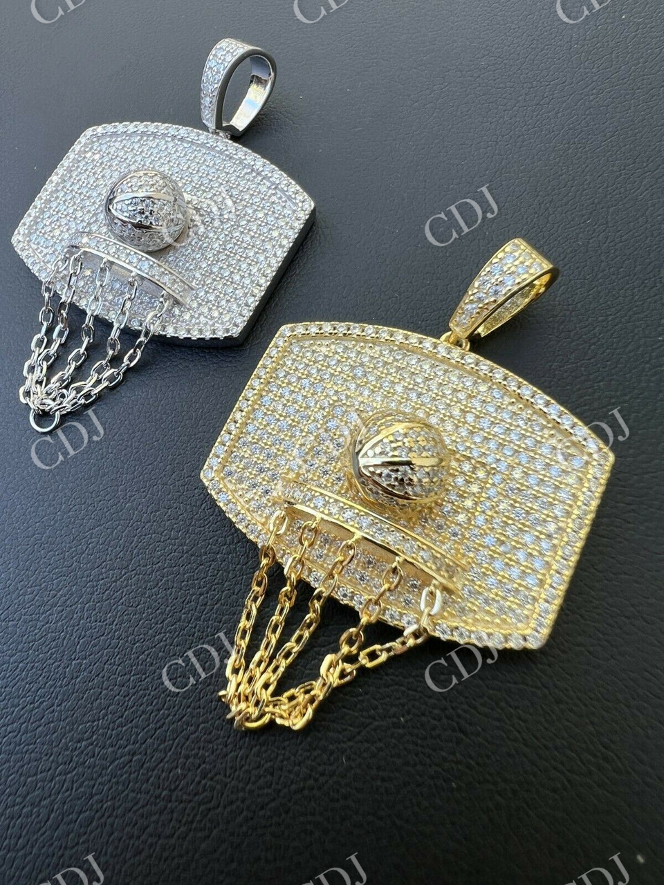 Moissanite Basketball Hoop Pendant  customdiamjewel   