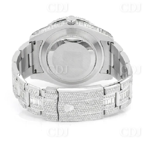 Iced Out VVS Moissanite Diamond Watch Rolex Date Just Diamond Watch 22.95CTW  customdiamjewel   