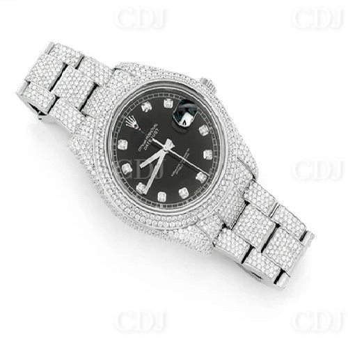 Custom Made Iced Out Watches Real VVS Moissanite Diamond Wrist Watches Luxury Bust Down Hip Hop Diamond Watches For Rappers  customdiamjewel   