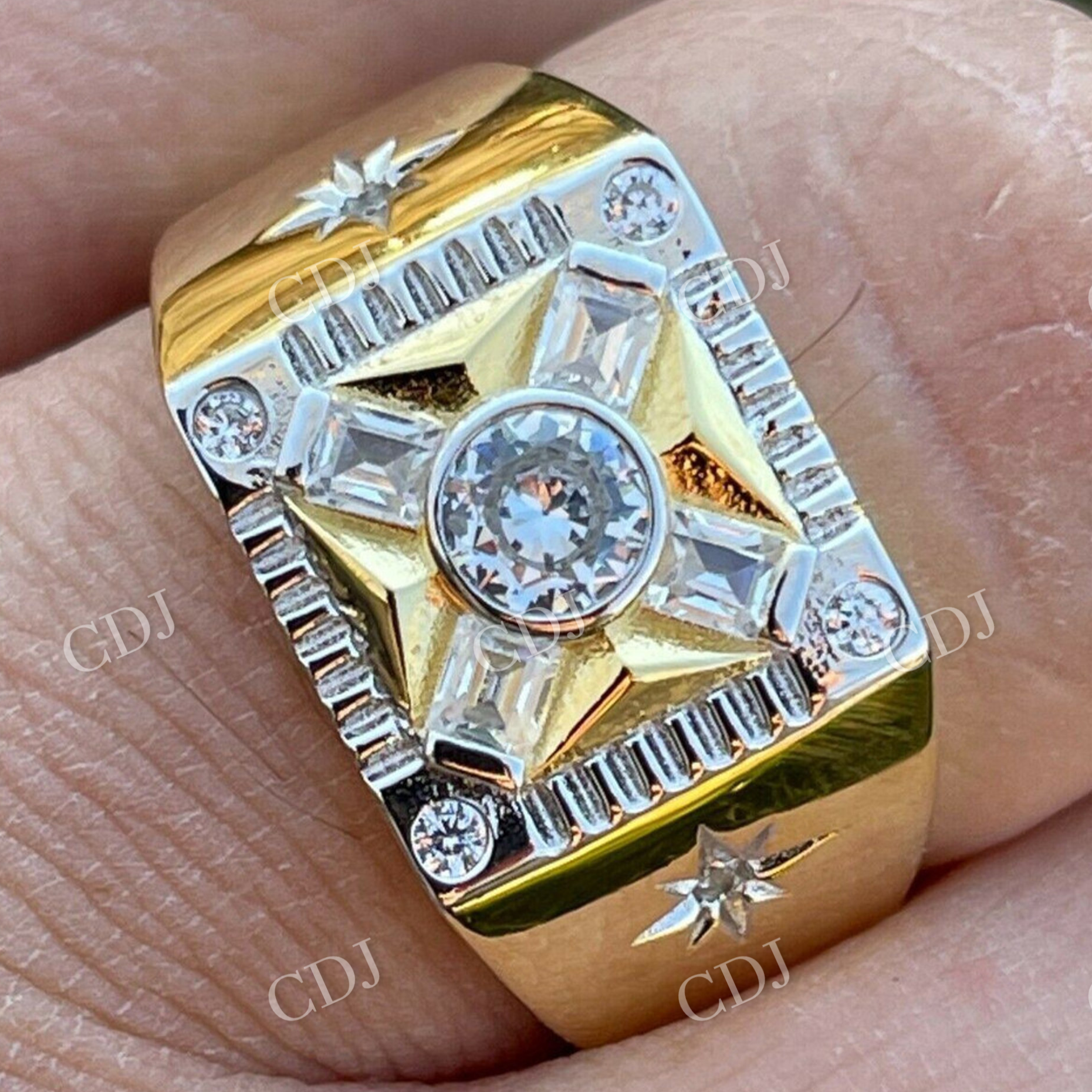 Diamond Solitaire Pinky Ring  customdiamjewel   