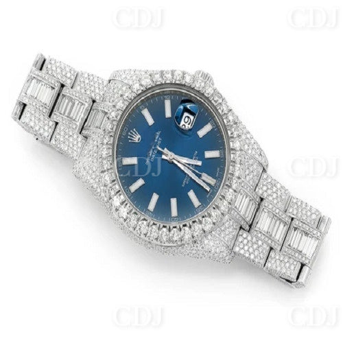 VVS Moissanite Diamond Watch Rolex Diamond Wrist Watch Luxury Jewelry 18.01CTW (Approx)  customdiamjewel   