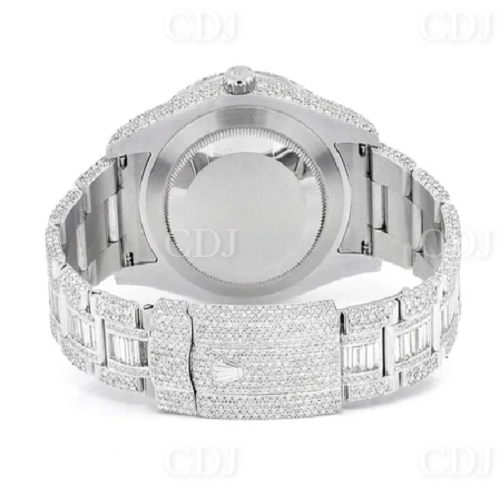 VVS Moissanite Diamond Watch Rolex Diamond Wrist Watch Luxury Jewelry 18.01CTW (Approx)  customdiamjewel   