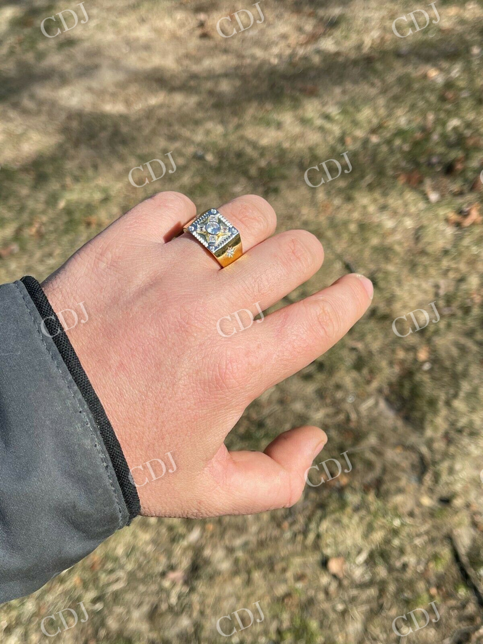 Diamond Solitaire Pinky Ring  customdiamjewel   