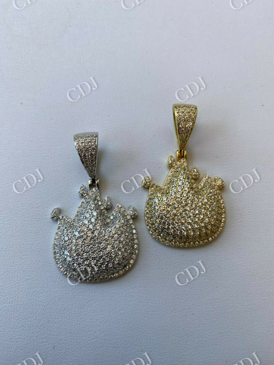 Hip Hop Fire Emoji Diamond Pendant  customdiamjewel   