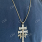 Caravaca Cross Double Crucifix Mens Hip Hop Pendant  customdiamjewel   