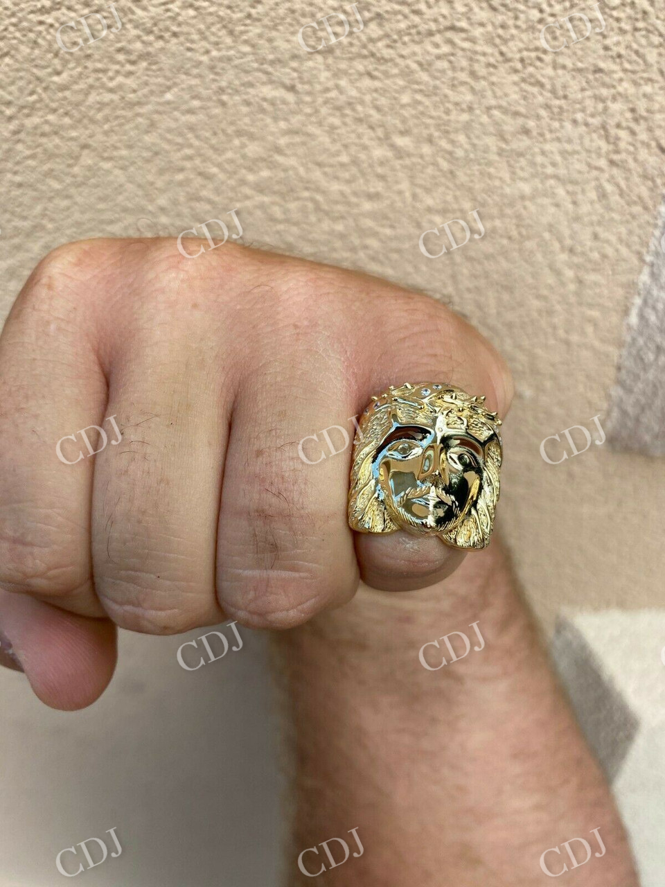 Jesus Face Pinky Ring  customdiamjewel   