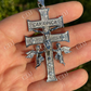 Caravaca Cross Double Crucifix Mens Hip Hop Pendant  customdiamjewel   