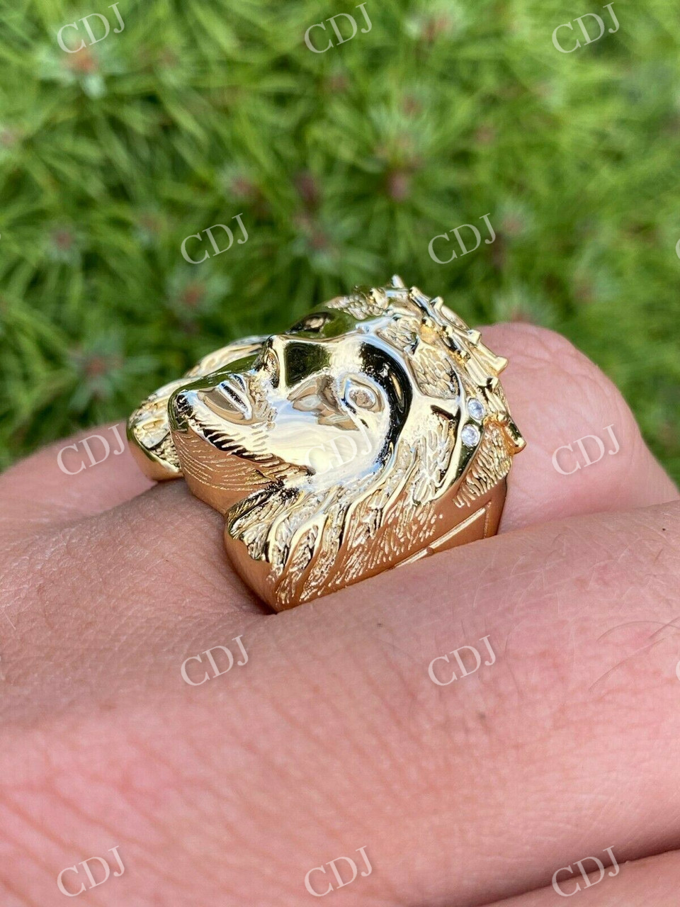 Jesus Face Pinky Ring  customdiamjewel   