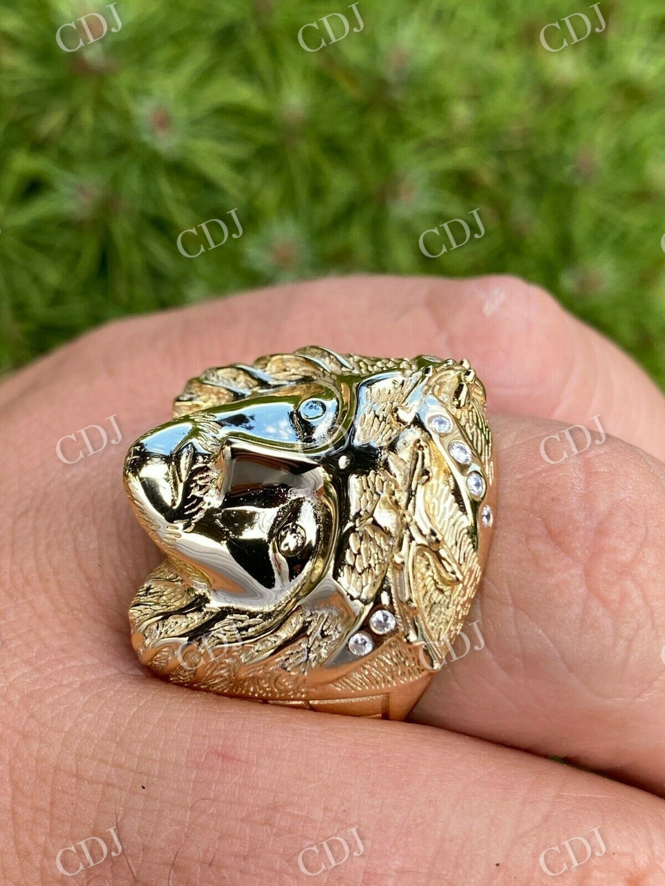 Jesus Face Pinky Ring  customdiamjewel   