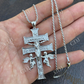 Caravaca Cross Double Crucifix Mens Hip Hop Pendant  customdiamjewel   