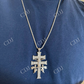 Caravaca Cross Double Crucifix Mens Hip Hop Pendant  customdiamjewel   