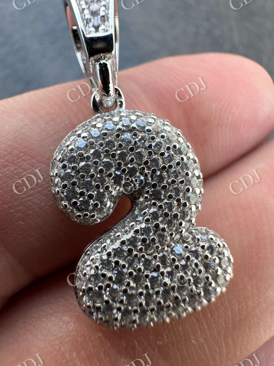 Bubble Lucky Number Diamond Pendant  customdiamjewel   