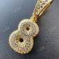 Bubble Lucky Number Diamond Pendant  customdiamjewel   