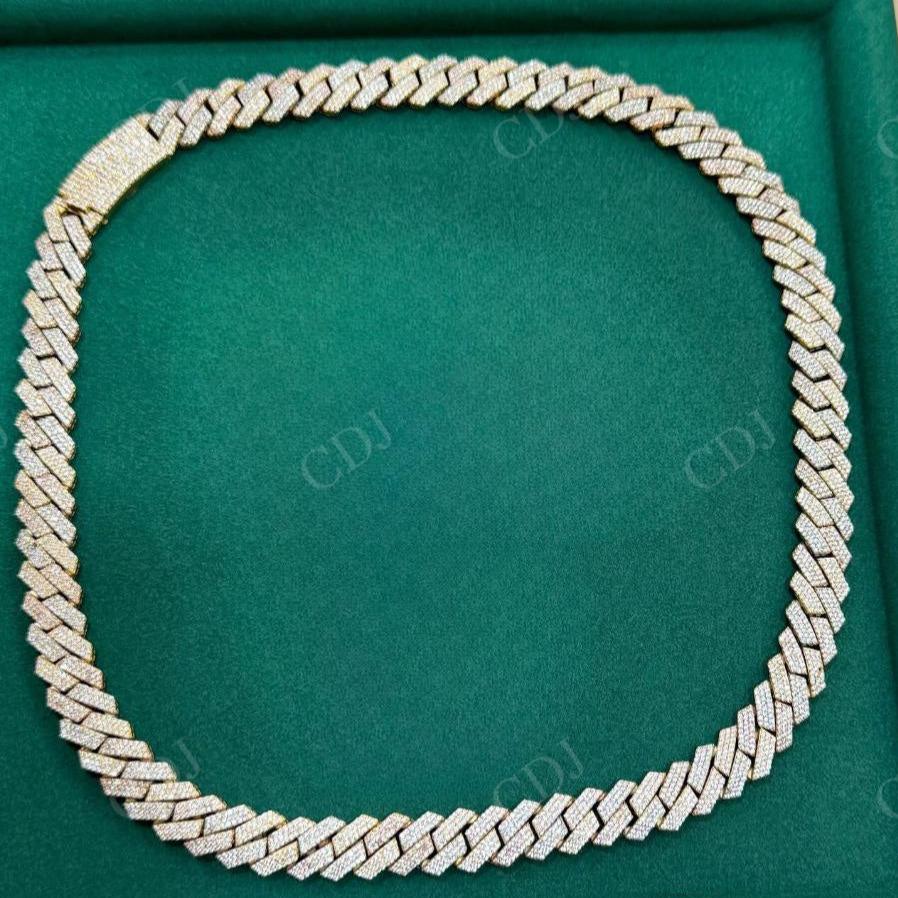 12mm Three Row Diamond Hip Hop Cuban Chain hip hop jewelry CustomDiamJewel   