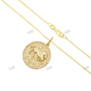 Small Round Gold Plated Hip Hop Necklace Pendant hip hop jewelry CustomDiamJewel