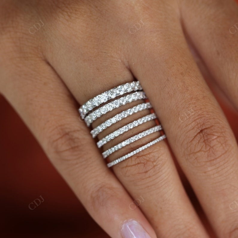 0.20CTW Round Cut Lab Grown Diamond Stacking Wedding Band  customdiamjewel   