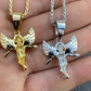 Micro Angel Hip Hop Iced Diamond Pendant  customdiamjewel   