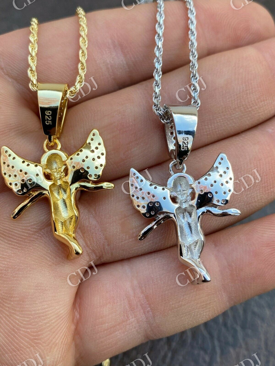 Micro Angel Hip Hop Iced Diamond Pendant  customdiamjewel   