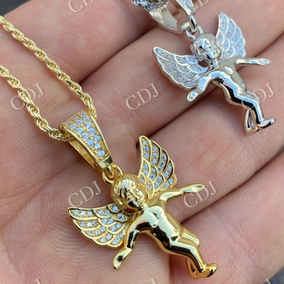 Micro Angel Hip Hop Iced Diamond Pendant  customdiamjewel   