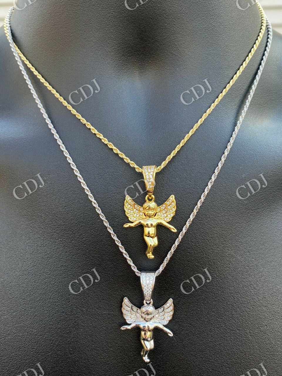 Micro Angel Hip Hop Iced Diamond Pendant  customdiamjewel   