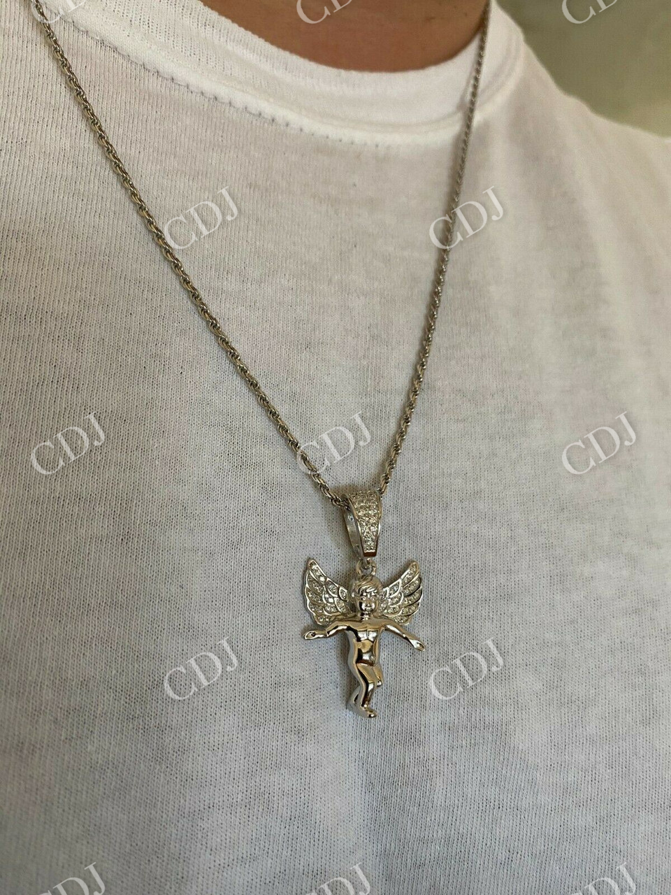 Micro Angel Hip Hop Iced Diamond Pendant  customdiamjewel   