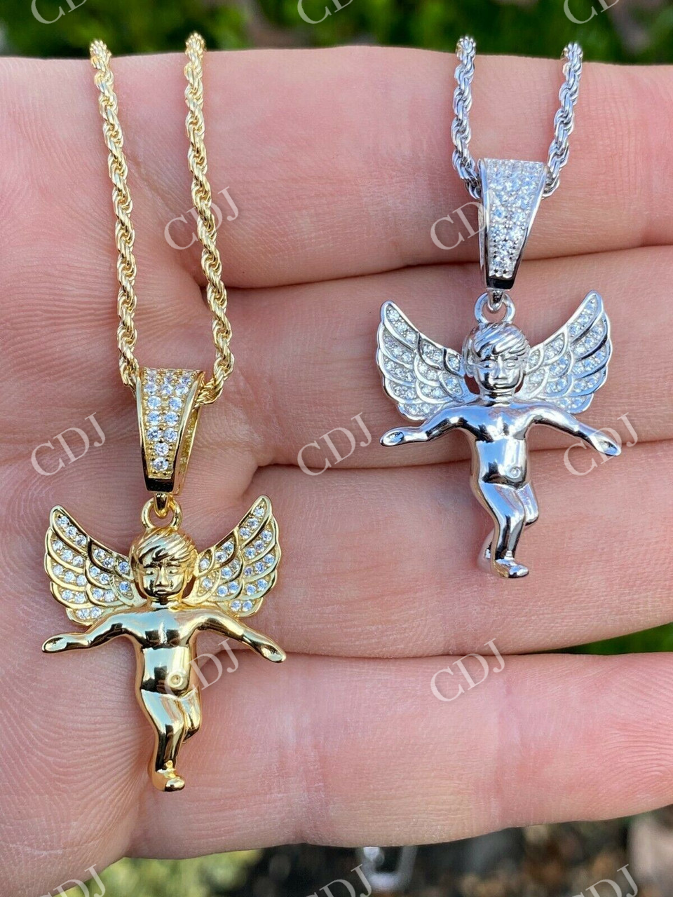 Micro Angel Hip Hop Iced Diamond Pendant  customdiamjewel   