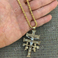 Caravaca Cross Double Crucifix Diamond Pendant  customdiamjewel   