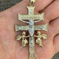 Caravaca Cross Double Crucifix Diamond Pendant  customdiamjewel   