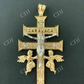 Caravaca Cross Double Crucifix Diamond Pendant  customdiamjewel   