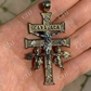 Caravaca Cross Double Crucifix Diamond Pendant  customdiamjewel   