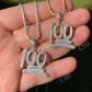 100 Hundred Iced Diamond Hip Hop Pendant  customdiamjewel   