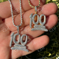 100 Hundred Iced Diamond Hip Hop Pendant  customdiamjewel   