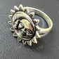 Celestial Crescent Sun & Moon Ring  customdiamjewel   