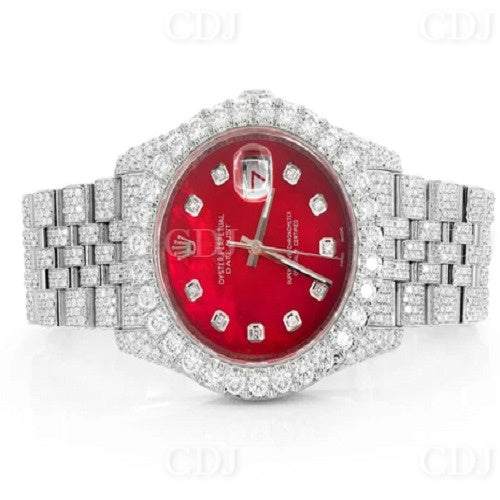 Luxury Customize Iced Out Natural Diamond Hip Hop Mechanical Watch Custom Men Women High-end Luxury Bling Full Diamond Watch  customdiamjewel   