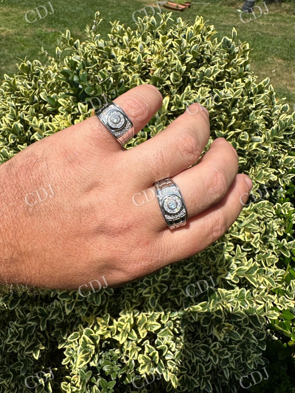 Men's 925 Silver Iced Out Ring  customdiamjewel   