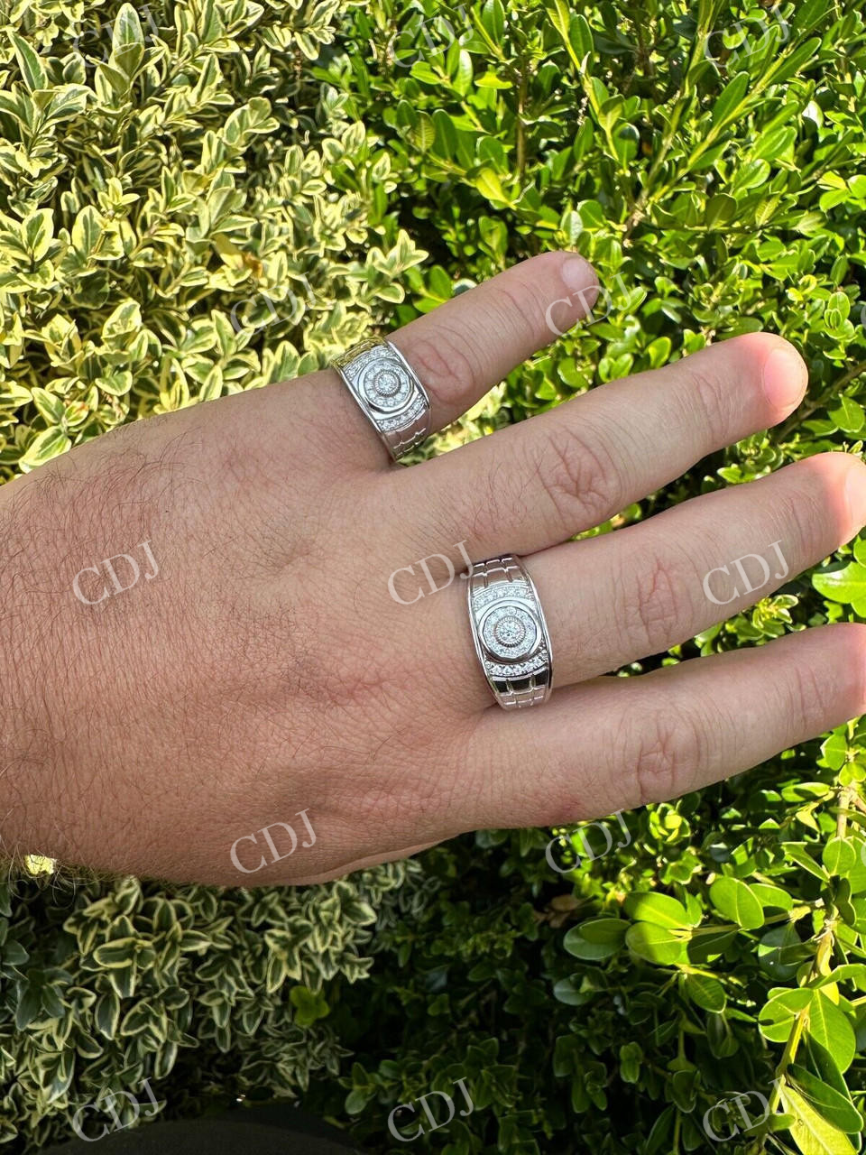 Men's 925 Silver Iced Out Ring  customdiamjewel   