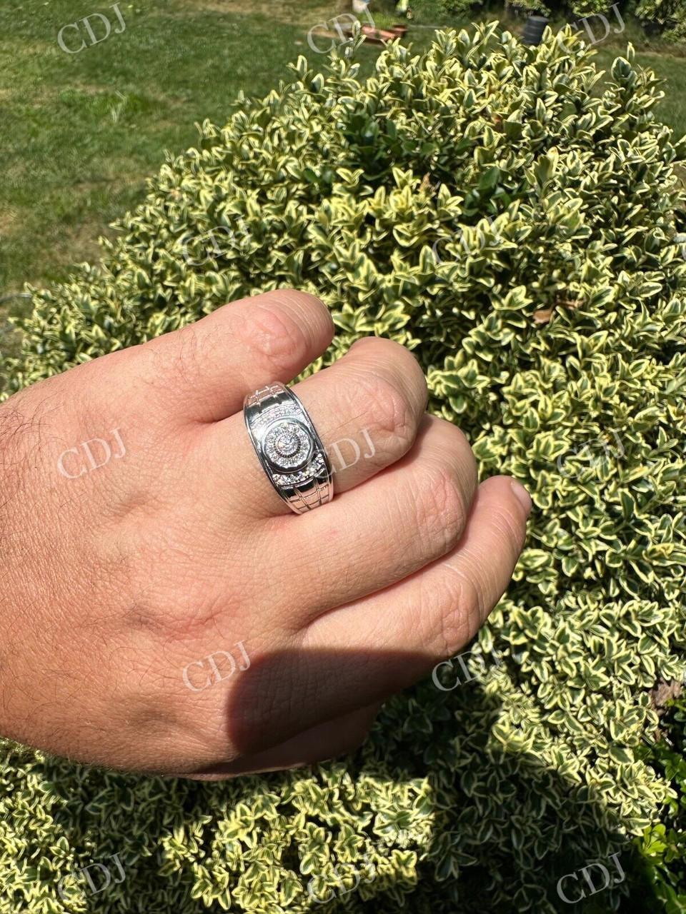 Men's 925 Silver Iced Out Ring  customdiamjewel   