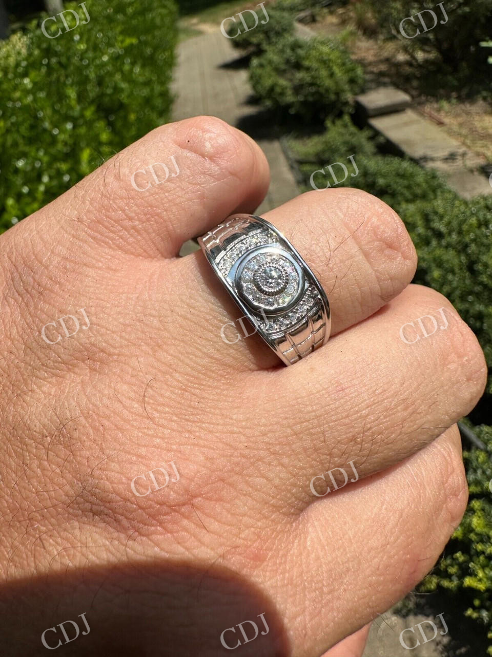 Men's 925 Silver Iced Out Ring  customdiamjewel   