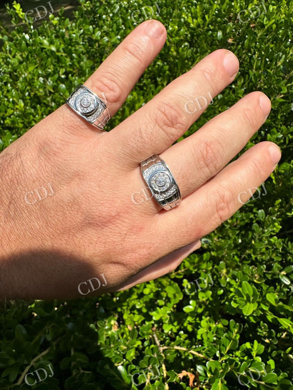 Men's 925 Silver Iced Out Ring  customdiamjewel   