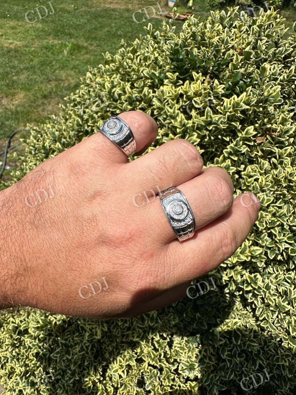 Men's 925 Silver Iced Out Ring  customdiamjewel   