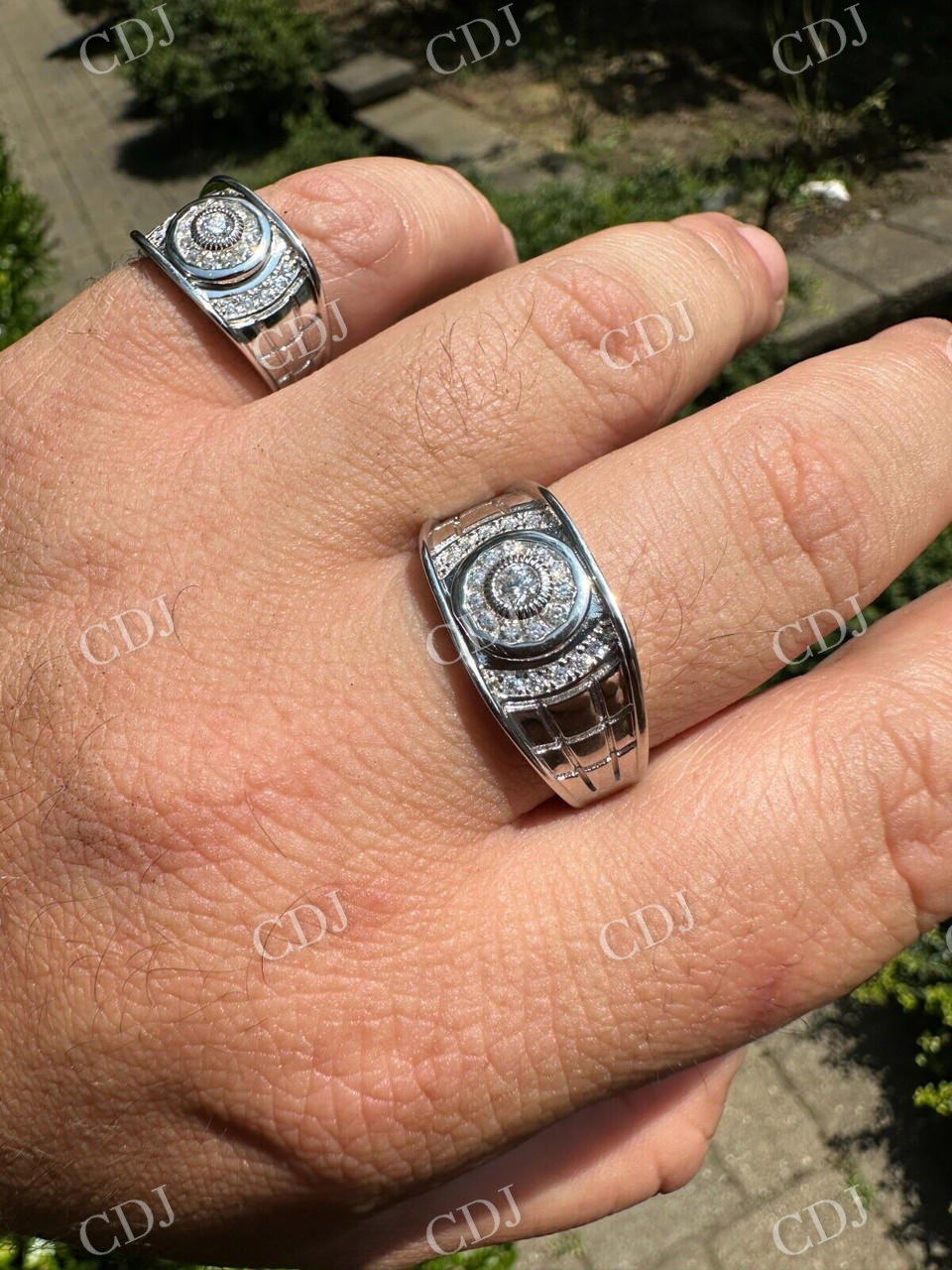 Men's 925 Silver Iced Out Ring  customdiamjewel   