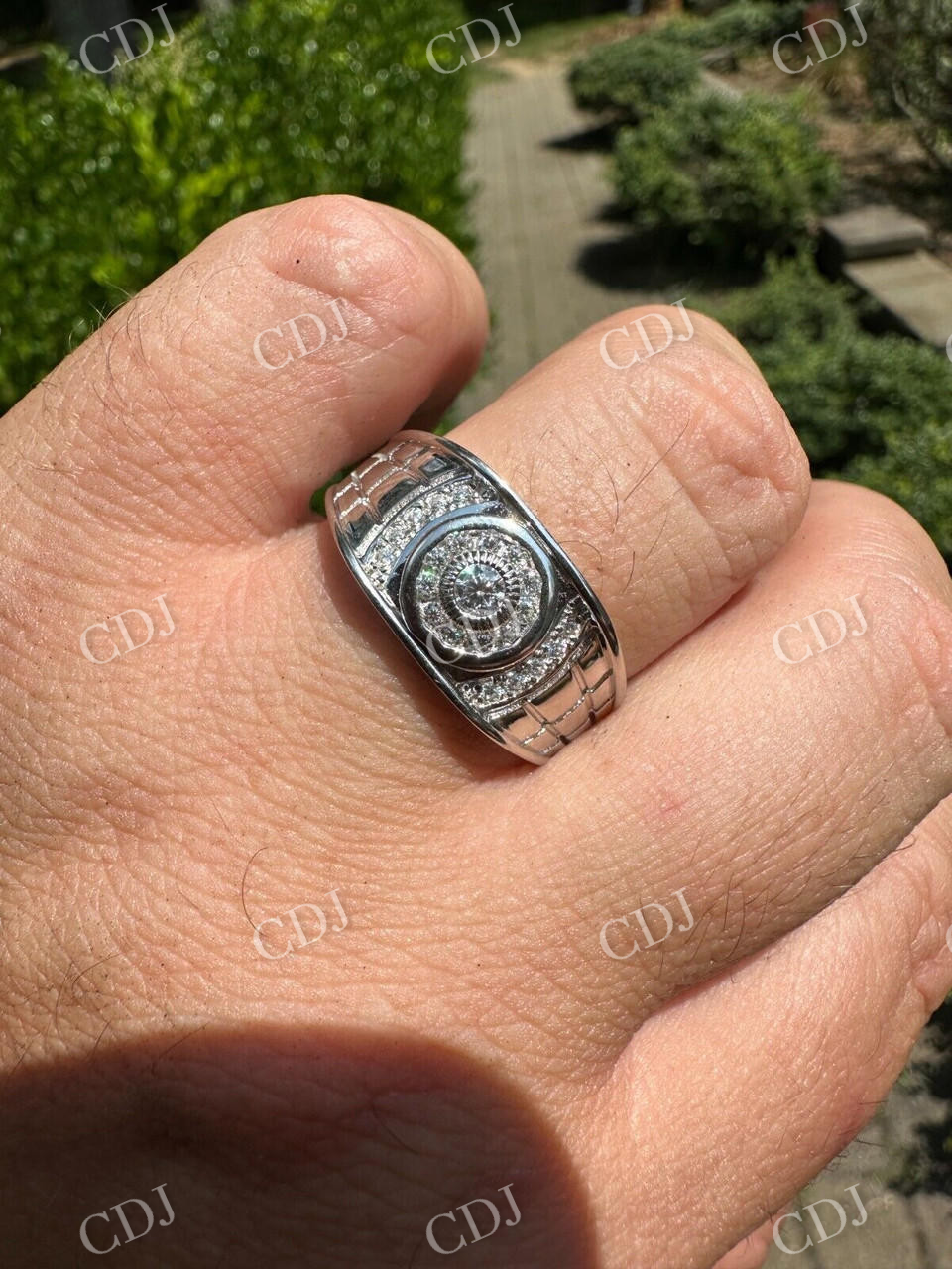 Men's 925 Silver Iced Out Ring  customdiamjewel   