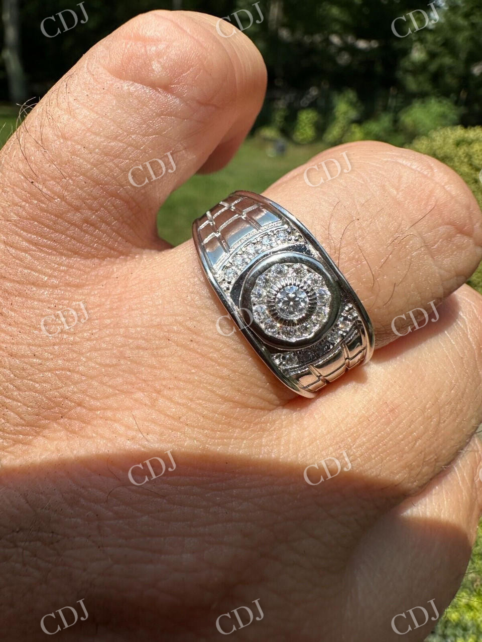 Men's 925 Silver Iced Out Ring  customdiamjewel   