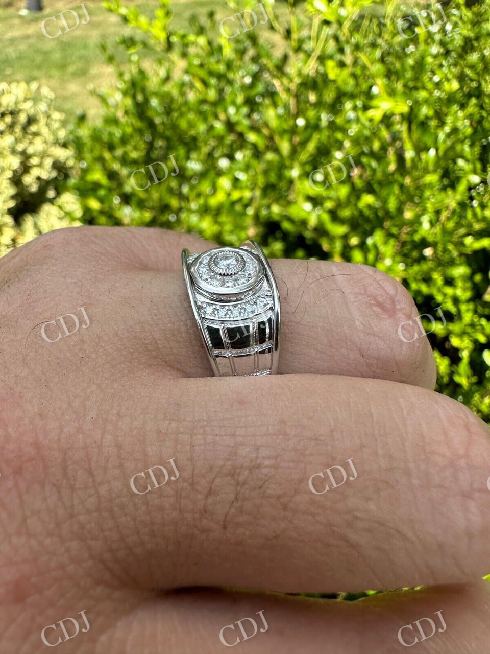 Men's 925 Silver Iced Out Ring  customdiamjewel   