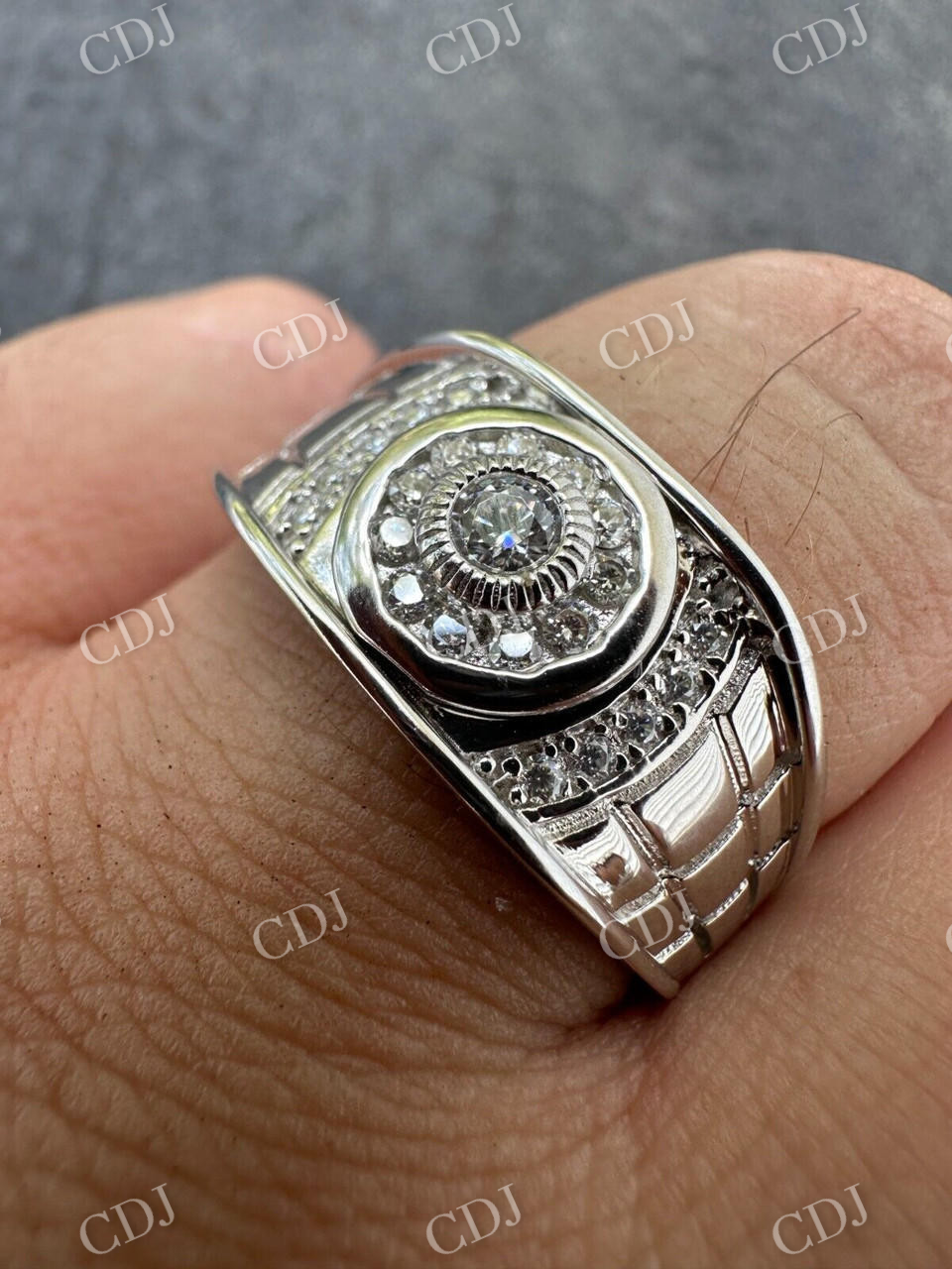 Men's 925 Silver Iced Out Ring  customdiamjewel   