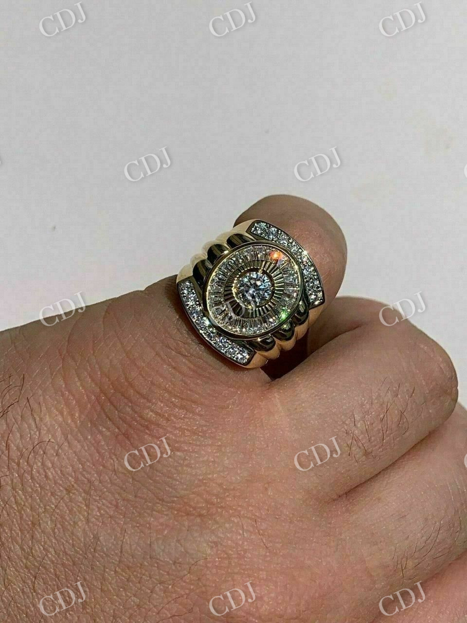 Hip Hop 925 Silver Big Diamond Ring  customdiamjewel   