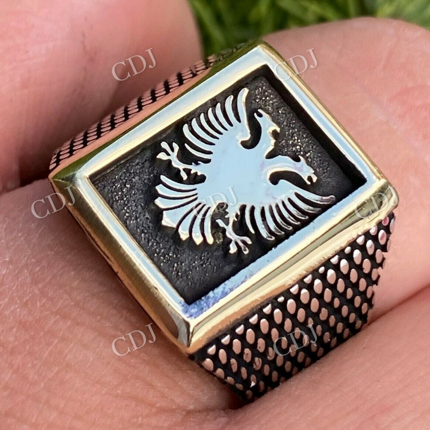 Albanian Double Headed Eagle Ring  customdiamjewel   