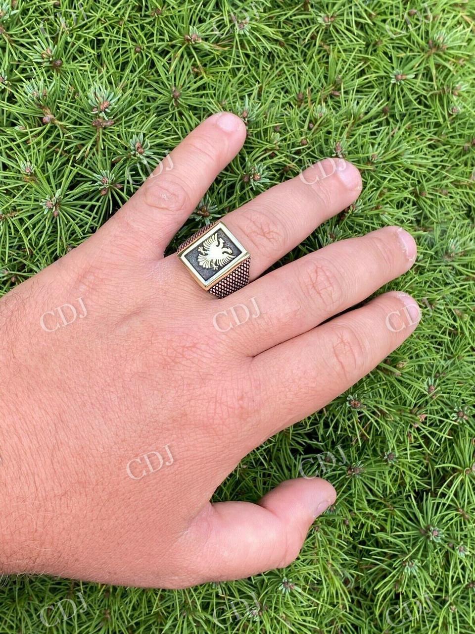 Albanian Double Headed Eagle Ring  customdiamjewel   