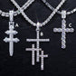 Hip Hop Iced Out Cross Pendant hip hop jewelry CustomDiamJewel   