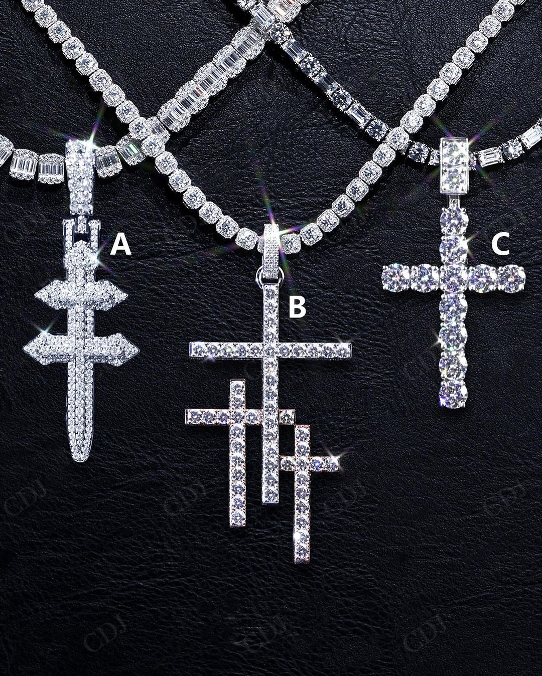 Hip Hop Iced Out Cross Pendant hip hop jewelry CustomDiamJewel   